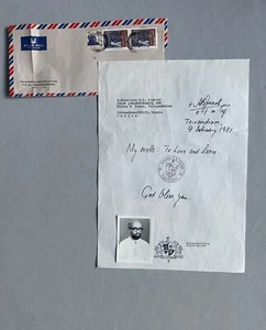 BENEDICT JACOB ACHARUPARAMBIL († 1995) Bishop of Trivandrum, India signed - Picture 1 of 1