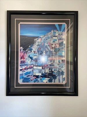 Sunset Over Sunset Linnea Pergola Framed 1990 LOCAL PICKUP LOS ANGELES - Image 1 of 4