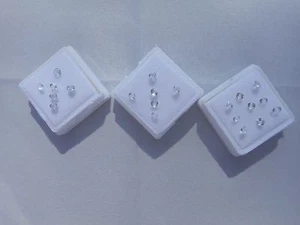 white topaz 3mm round gemstones, for 2 faceted stones for £1.20p - Picture 1 of 1