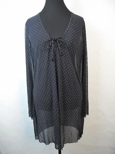 Be Creative Swimsuit Cover Up Dress Tie Long Sleeve Side Slit Size 12,Z-38 - Picture 1 of 7