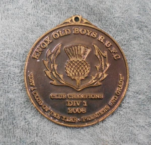 #D85. 2006 KNOX OLD BOYS RUGBY UNION FOOTBALL CLUB CHAMPIONS MEDAL - Picture 1 of 2