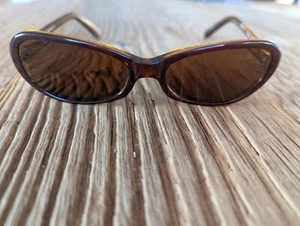 Vintage Nicole Miller Cat Eye Carrie On Women Bronze Oval Sunglasses Frames Only - Picture 1 of 19