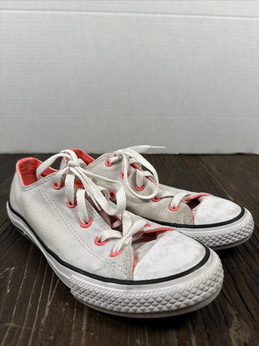 Scarpe da tennis Chuck Taylor per ragazze CONVERSE ALL STAR taglia 3 gioventù corallo pesca bianco