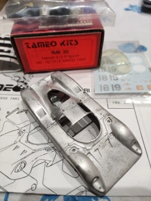 FERRARI 312 P  LeMans 1969 #18/19 kit TAMEO WHITE METAL 1/43 - Immagine 1 di 4