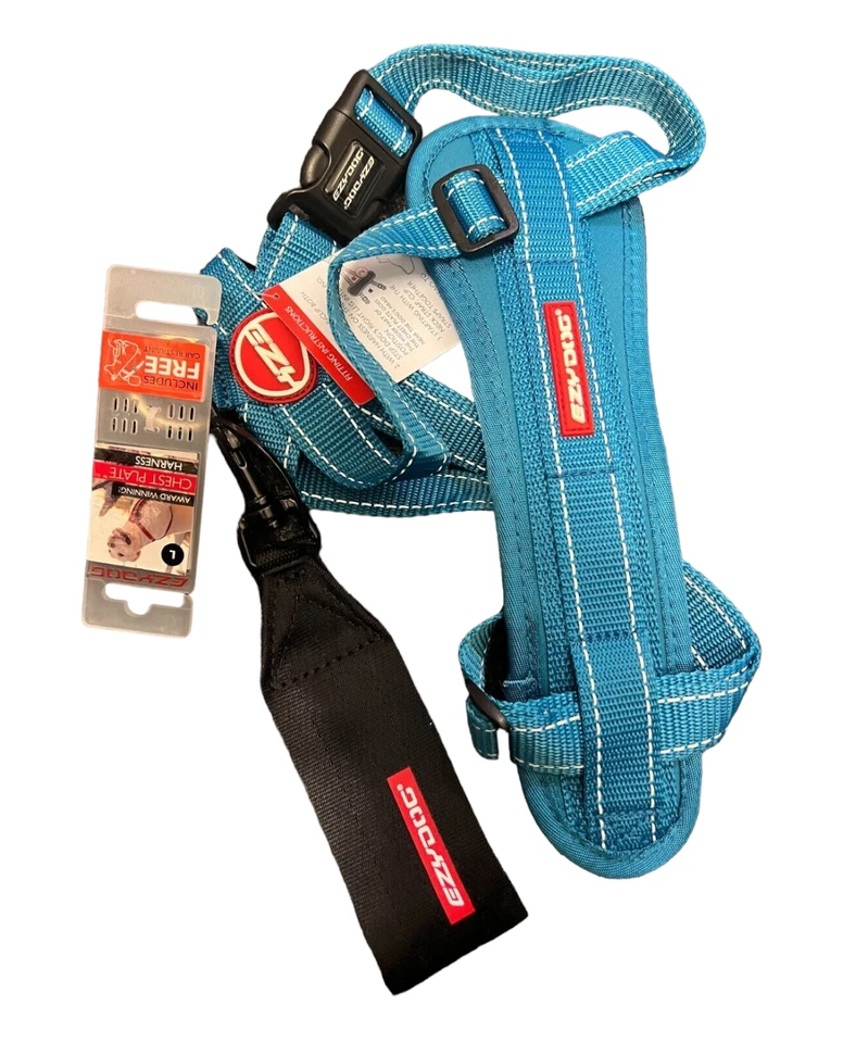 Large L Turquoise EZYDOG H09LTQ Ezy Dog Chest Plate Harness & Car Seat Belt Loop - Image 1 of 1