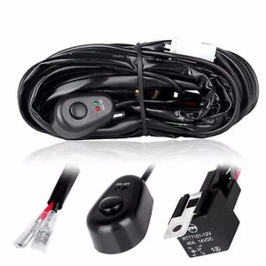 12V Harness Button Switch Relay Kit Driving Offroad LED Fog Light Bar Wiring Kit - Bild 1 von 8