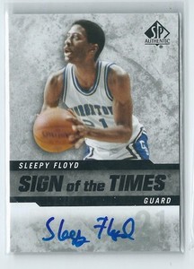 2014-15 SP Authentic Eric Sleepy Floyd Sign of the Times AUTO GEORGETOWN