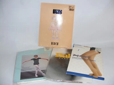 Lote De 4 Medias De Baile Diferentes Niñas Bloch Endura Balera Bronceado Negro Blanco Niño Foto 1 de 4