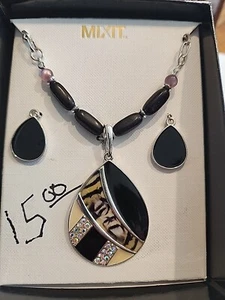 Juego de joyas Mixit para mujer tono plata 3 piezas negro - Imagen 1 de 8