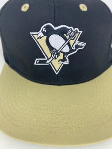 Pittsburgh Penguins NHL Adjustable Hockey Hat Black + Gold  Reebock - Picture 1 of 5