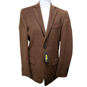 MURANO Brown Jacket Sport Coat MED Single Vent Surgeons Cuffs Retail $195
