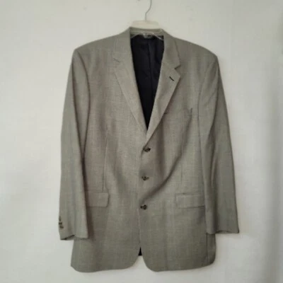 Jos A Bank Sportcoat Men 46L Houndstooth Wool Silk Blazer Business Casual Preppy - Image 1 of 4