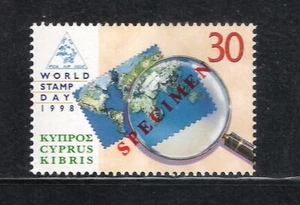 CYPRUS UPU U.P.U WORLD STAMP DAY 1998 SET 1V. Opt. SPECIMEN MNH  U.P.U  MAP - Picture 1 of 1