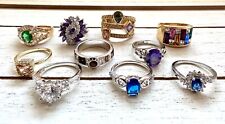 Vintage To Now Multicolor Gemstone Mixed Variety 10 Piece Ring Collection