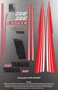 YAMAHA 1979 ET300 ENTICER SNOWMOBILE GRAPHIC DECAL SET - Picture 1 of 1