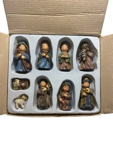 Belén/Creche Infantil Vintage Nueve Piezas en Excelente Estado en Caja - Imagen 1 de 13