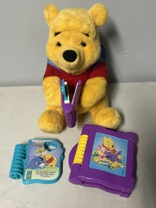 Vintage 2000 Disney Mattel Reading Winnie the Pooh sprechender Teddybär Plüschtier Kuscheltier - Bild 1 von 8