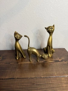 Juego De Colección De 3 Anillos De Latón MCM Gatos Leonard Silver Company Gatito Soporte - Imagen 1 de 8