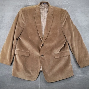 SADDLEBRED Herren 46R braun Cord Blazer zwei Knopf Sport Mantel kariert gefüttert - Bild 1 von 14