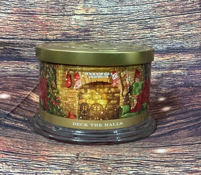 New HomeWorx by Slatkin& Co. Deck the Halls 4 Wick Candle 18oz Holiday - Image 1 of 4