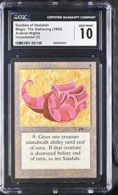 Sandals of Abdallah, Arabian Nights MTG. Just graded. CGC 10 Gem Mint! - Image 1 of 2