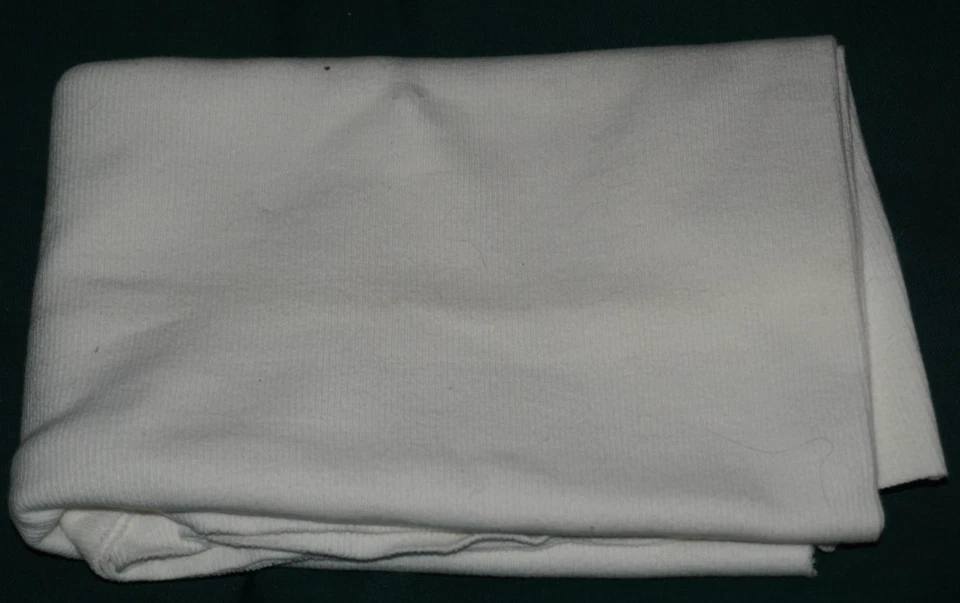 1yd x 25", Unbanded, Ivory, Cotton Rib, Elastic, Durable, Textured Fabric - Image 1 of 1