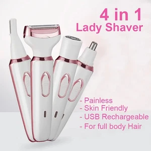 4 in 1 Electric Hair Removal Device Painless Epilator Trimmer Removal Shaver - Picture 1 of 8