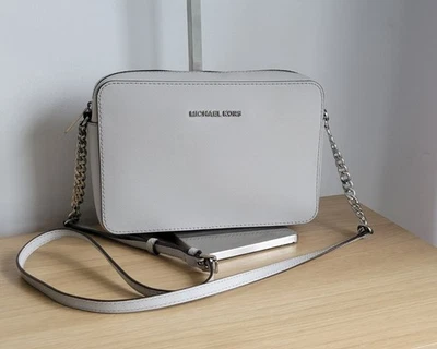 Michael Kors Jet Set Crossbody Camera Bag Saffiano Leather - Light Grey - Image 1 of 4