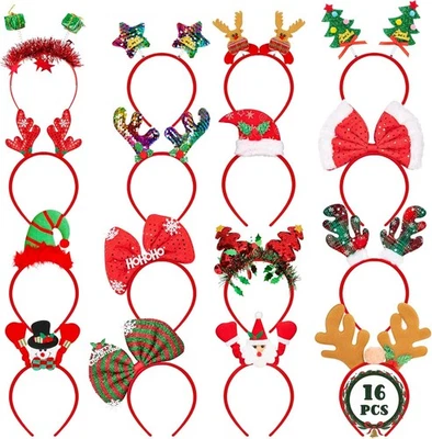 24 PIEZAS Diademas de Navidad para Mujer, Accesorios Diademas para...  Foto 1 de 4