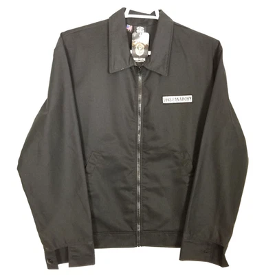 Sons of Anarchy Men Mechanics Zip Up Canvas Jacket Sz  XL Black Logo Motorcycle - Image 1 of 4