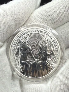 2021 Allegorien Germania 1 oz .999 Silber BU Münze mit Zertifikat in Kapsel 13 - Bild 1 von 3