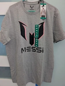 Messi Collection Fußball Herren T-Shirt grau XL pink schwarz Logo - Bild 1 von 5