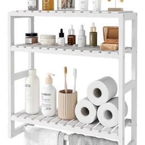 Over The Toilet Storage Bathroom Shelves Wall Mounted 3 Tier Space Saver - Picture 1 of 6