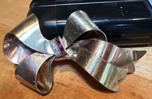 VINTAGE 60er JAHRE JUWELED TAYLORD STERLING 1/20-12KT GOLD GEFÜLLT BAND ANSTECKNADEL - - Bild 1 von 6