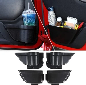 4-pc Front & Rear Door Side Pockets for 2011-2018 Jeep Wrangler JK JKU 2/4 Door - Picture 1 of 7