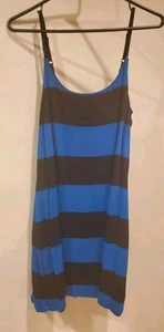 I.N.C. (International Concepts) Stretch Blue/Black Spaghetti Strap Dress, Size L - Picture 1 of 1