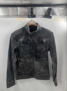 G-Star Raw Mens Black Long Sleeve Denim Full-Zip Jean Jacket Size X-Small - Picture 1 of 6