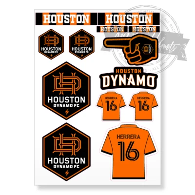 Houston Dynamo FC MLS Soccer A4 Printed Vinyl Decal Sticker High Quality Kit New - Image 1 of 4