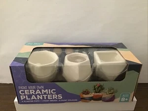 Art Star Paint Your Own Ceramic Planter Pots Paint Set DIY Art/Craft Kids 8y+ - Picture 1 of 3