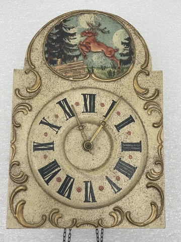 UHREN HAUSER REGULA JMIUS JUNIOR CUCKOO STYLE WALL CLOCK DEER BUCK OVER FENCE Cover