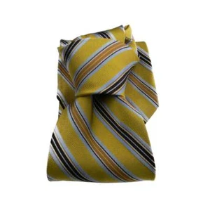 CRAVATTA A RIGHE GIALLO ORO CLASSICA NEGOZIO SPECIALIZZ - Imagen 1 de 2