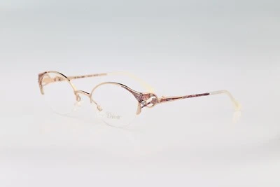 Diva 5083 S 27 Vintage Años 90 Medio Borde Azul Tortuga y Oro Ovalado Gafas Marcos Nuevo de Lote Antiguo Foto 1 de 4