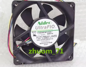 1PC NIDEC T12E54BS1M7-07A06 12CM 12038 54V 1.37A 4 line cooling fan - Picture 1 of 5