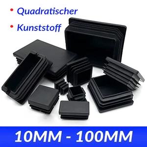 Lamellenstopfen Vierkant Rohrstopfen Rohrkappen Stopfen Endkappen Gleiter Kappe - Picture 1 of 9