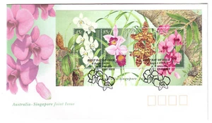 1998 FDC. Australia-Singapore Joint Issue Minisheet. "Orchid" PictPMK TOWNSVILLE - Picture 1 of 1