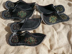 Zapatillas de fieltro + suela de cuero auténtico hechas a mano Kirguistán fieltro zapatillas de fieltro - Imagen 1 de 12