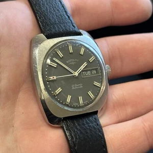 36mm Hombres Rotary Automático Como 1916 Barrido Segundos Reloj Fecha Día A - Imagen 1 de 23