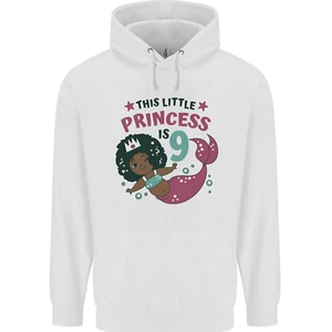 9th Mermaid Birthday 9 Year Old Childrens Kids Hoodie - Picture 1 of 9