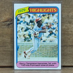 1980 Topps Baseballkarte #5 Highlights Garry Templeton St. Louis Cardinals - Bild 1 von 2