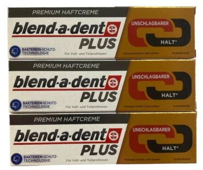 3 x blend-a-dent Premium Haftcreme Unschlagbarer HALT 3x 40g